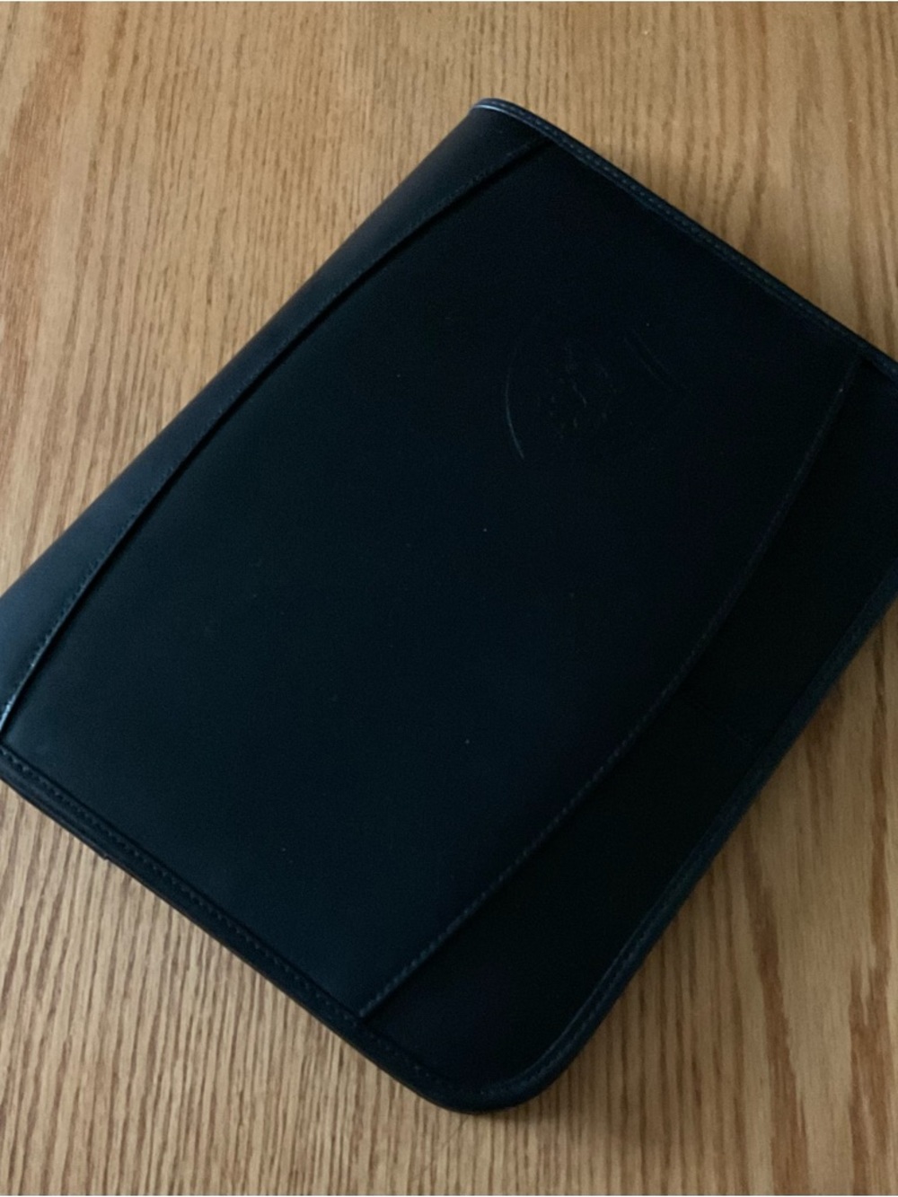 Navy Blue Leather Travel Portfolio